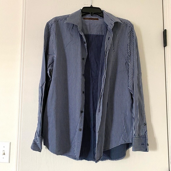 Men’s Perry Ellis Striped Button Up Dress Shirt - Picture 3 of 7